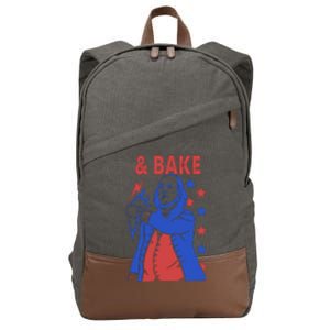 And Bake Shake And Bake Couples Matching 4th Of July Cotton Canvas Backpack