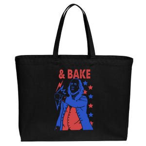 And Bake Shake And Bake Couples Matching 4th Of July Cotton Canvas Jumbo Tote