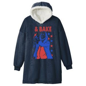 And Bake Shake And Bake Couples Matching 4th Of July Hooded Wearable Blanket