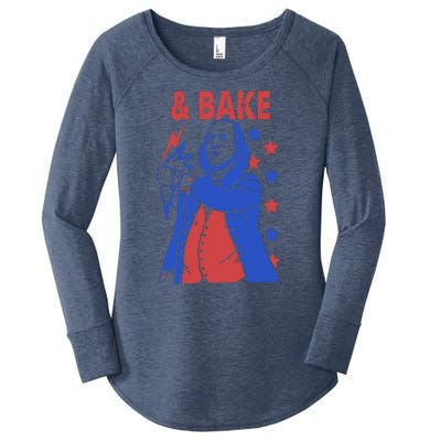 And Bake Shake And Bake Couples Matching 4th Of July Women's Perfect Tri Tunic Long Sleeve Shirt