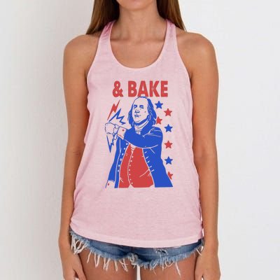 And Bake Shake And Bake Couples Matching 4th Of July Women's Knotted Racerback Tank