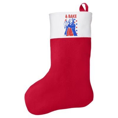 And Bake Shake And Bake Couples Matching 4th Of July Felt Holiday Christmas Stocking