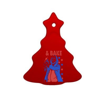 And Bake Shake And Bake Couples Matching 4th Of July Ceramic Tree Ornament