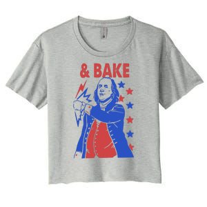 And Bake Shake And Bake Couples Matching 4th Of July Women's Crop Top Tee