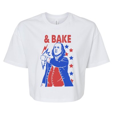 And Bake Shake And Bake Couples Matching 4th Of July Bella+Canvas Jersey Crop Tee