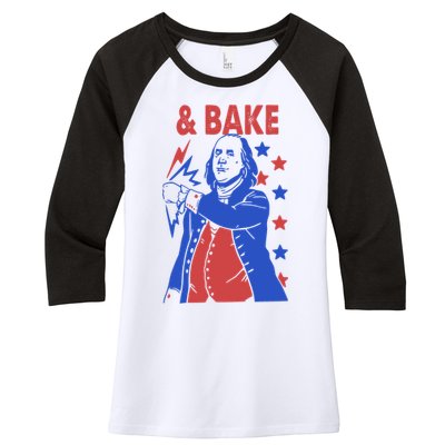 And Bake Shake And Bake Couples Matching 4th Of July Women's Tri-Blend 3/4-Sleeve Raglan Shirt