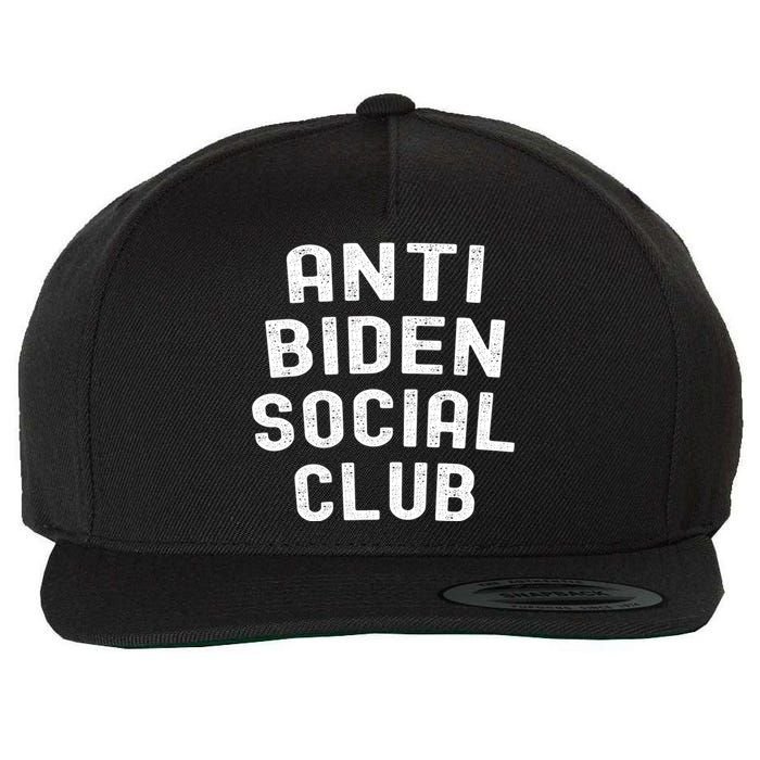 Anti Biden Social Club Wool Snapback Cap