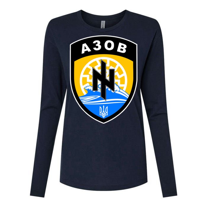 Azov Battalion Support Ukraine Military Womens Cotton Relaxed Long Sleeve T-Shirt