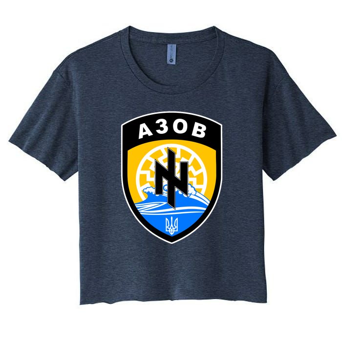 Azov Battalion Support Ukraine Military Women's Crop Top Tee