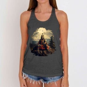 Anchor Blue Samurai Women's Knotted Racerback Tank