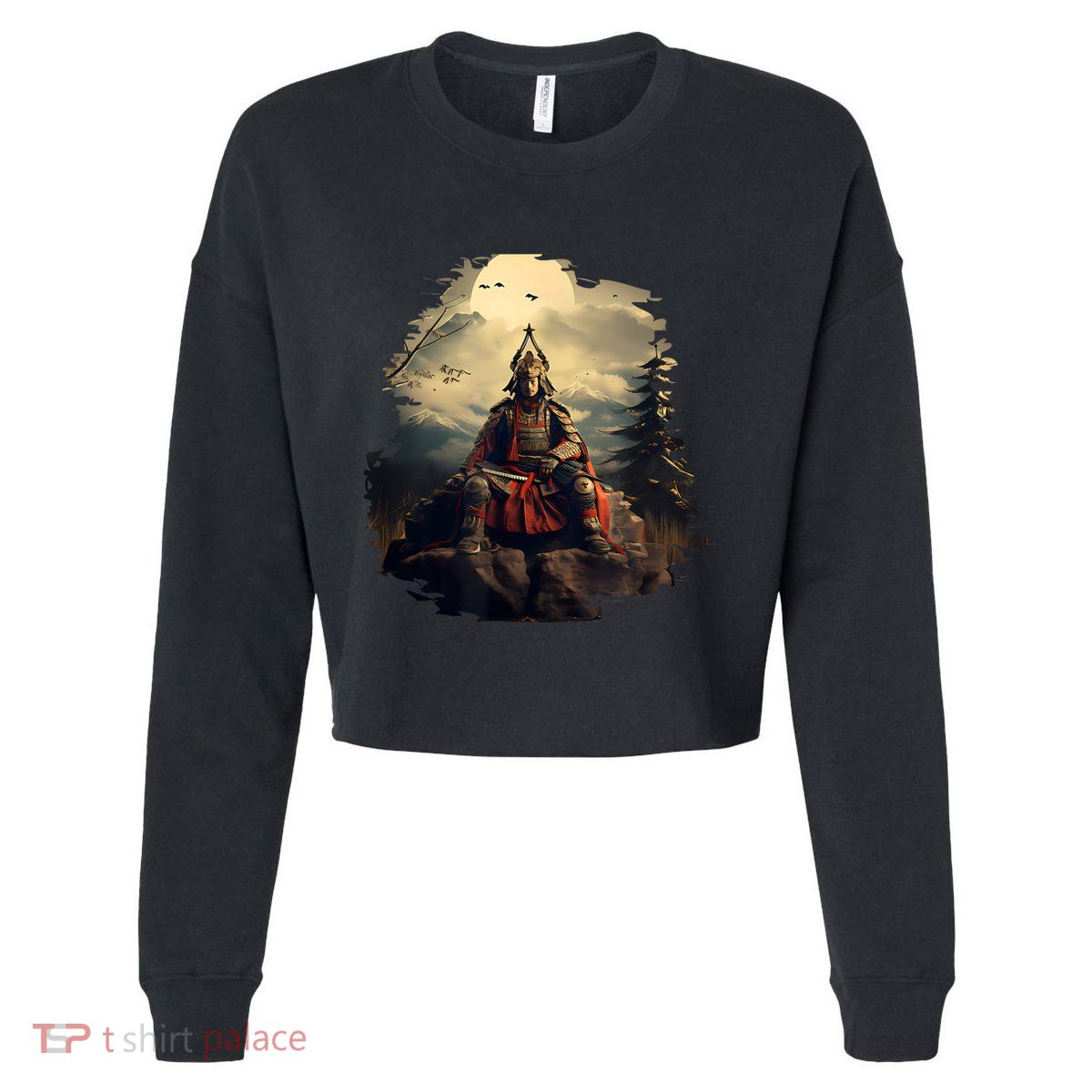 Anchor Blue Samurai Cropped Pullover Crew