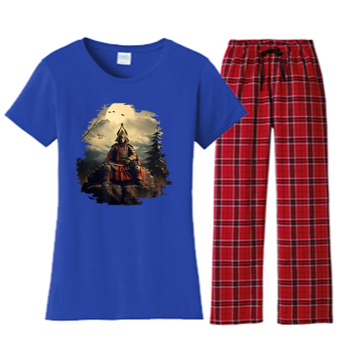 Anchor Blue Samurai Women's Flannel Pajama Set