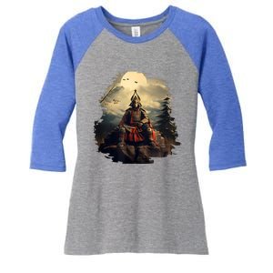 Anchor Blue Samurai Women's Tri-Blend 3/4-Sleeve Raglan Shirt