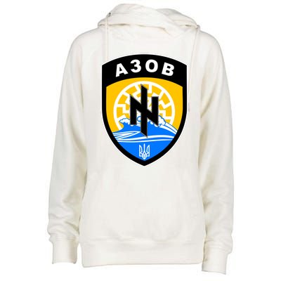 Azov Battalion Support Ukraine Military Womens Funnel Neck Pullover Hood