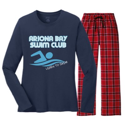 Arizona Bay Swim Club Learn To Swim Team Women's Long Sleeve Flannel Pajama Set 