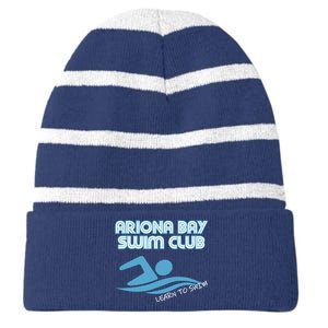 Arizona Bay Swim Club Learn To Swim Team Striped Beanie with Solid Band