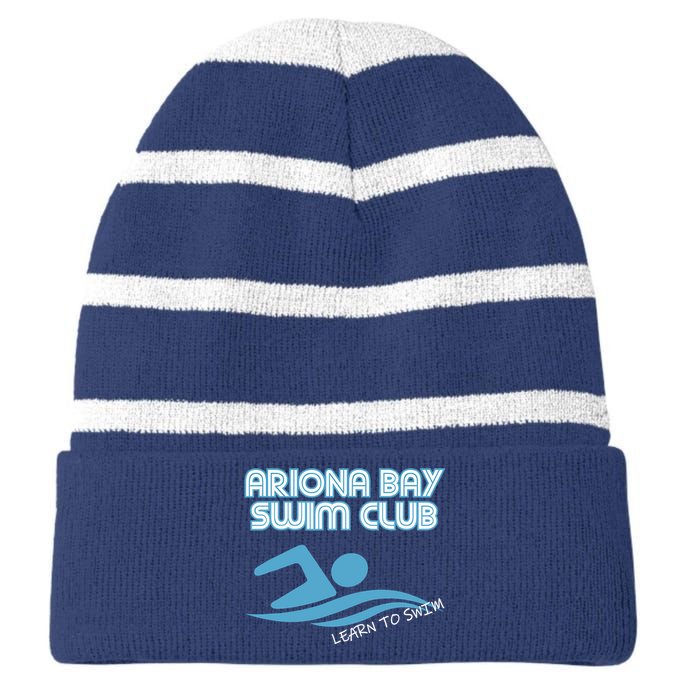 Arizona Bay Swim Club Learn To Swim Team Striped Beanie with Solid Band