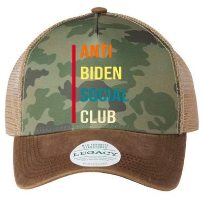 Anti Biden Social Club Pocket Logo Legacy Tie Dye Trucker Hat