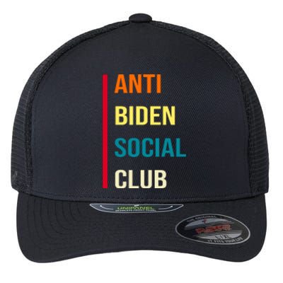 Anti Biden Social Club Pocket Logo Flexfit Unipanel Trucker Cap