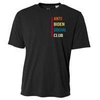 Anti Biden Social Club Pocket Logo Cooling Performance Crew T-Shirt