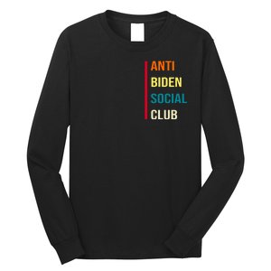 Anti Biden Social Club Pocket Logo Long Sleeve Shirt