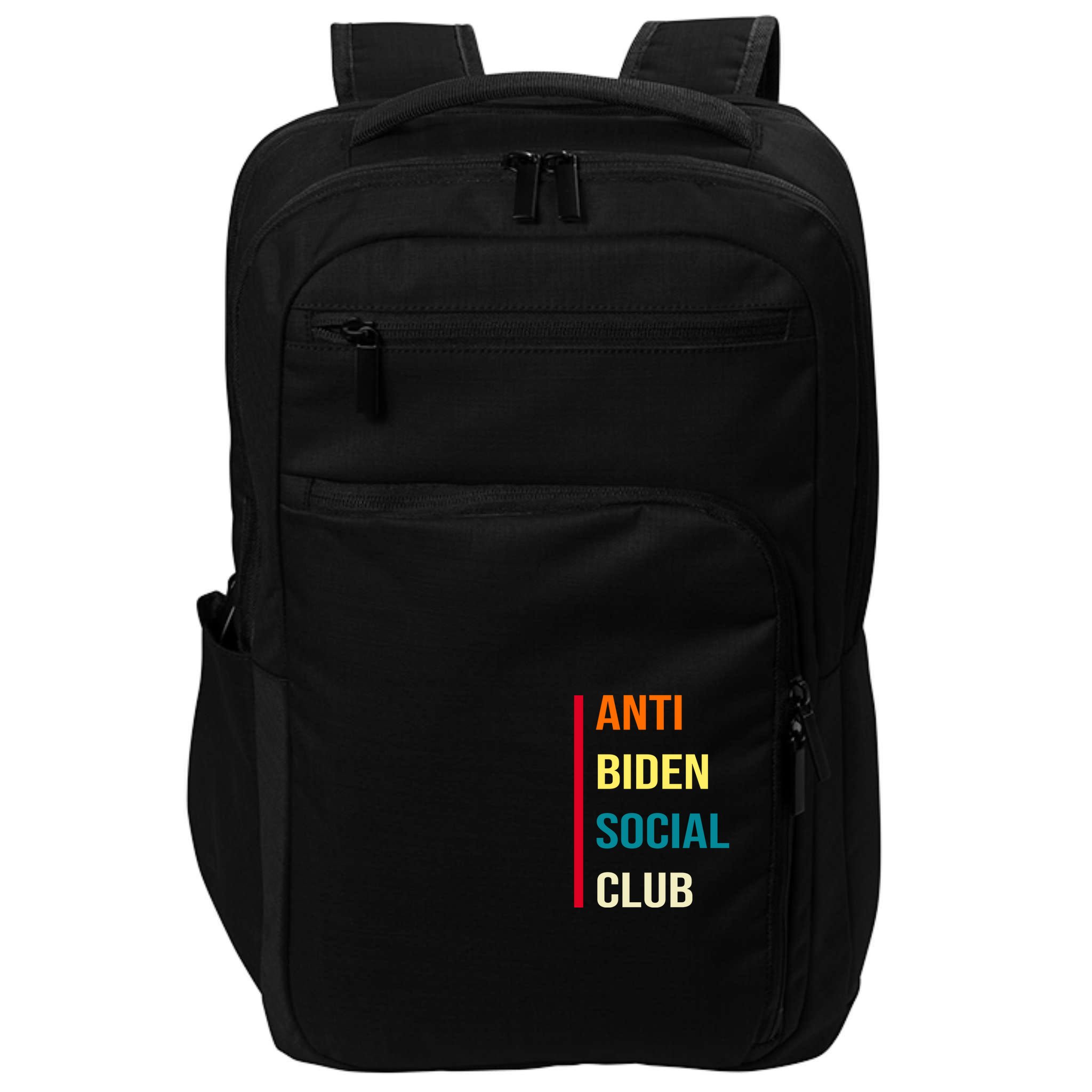 Anti Biden Social Club Pocket Logo Impact Tech Backpack