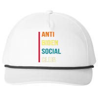 Anti Biden Social Club Pocket Logo Snapback Five-Panel Rope Hat