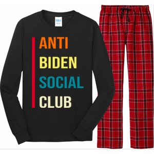 Anti Biden Social Club Pocket Logo Long Sleeve Pajama Set