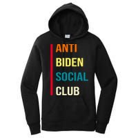 Anti Biden Social Club Pocket Logo Women's Pullover Hoodie