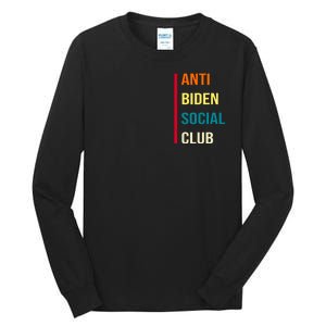 Anti Biden Social Club Pocket Logo Tall Long Sleeve T-Shirt