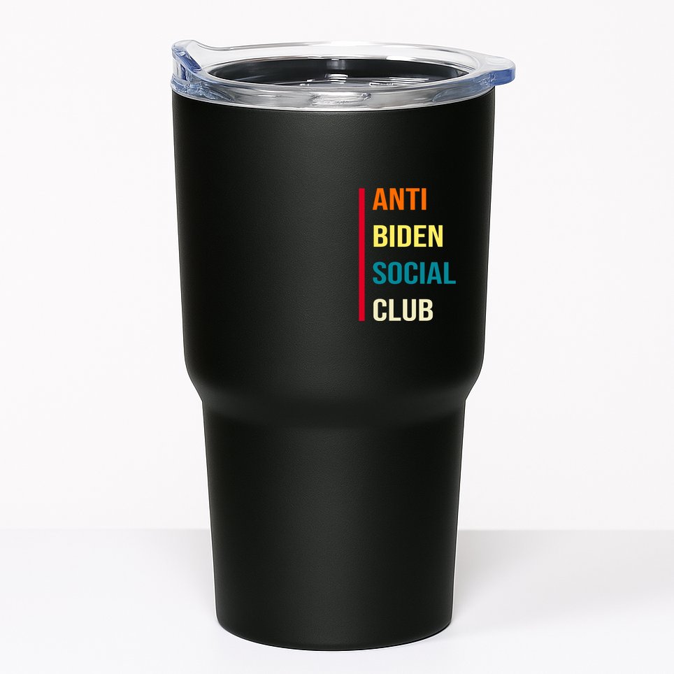 Anti Biden Social Club Pocket Logo Tumbler