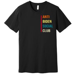 Anti Biden Social Club Pocket Logo Premium T-Shirt