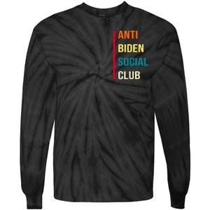 Anti Biden Social Club Pocket Logo Tie-Dye Long Sleeve Shirt