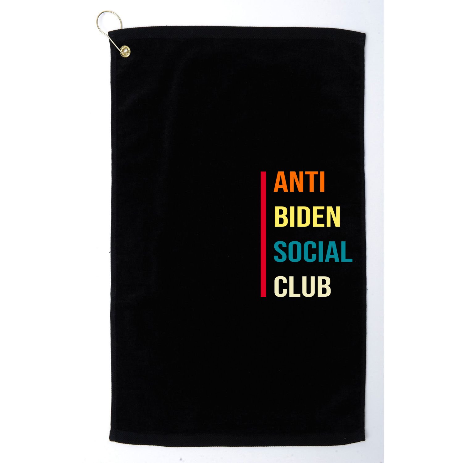 Anti Biden Social Club Pocket Logo Golf Towel
