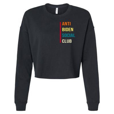 Anti Biden Social Club Pocket Logo Cropped Pullover Crew