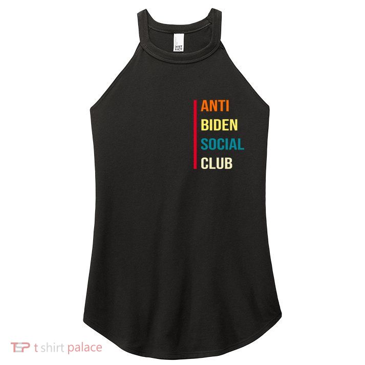 Anti Biden Social Club Pocket Logo Women's Perfect Tri Rocker Tank