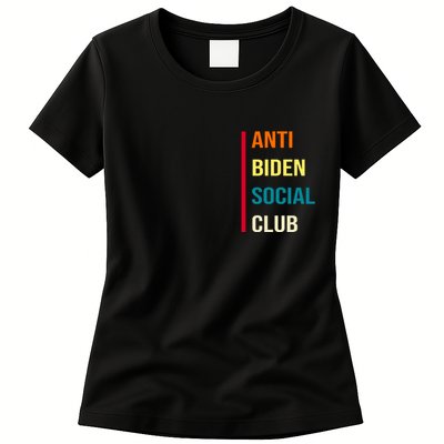 Anti Biden Social Club Pocket Logo Womens T-Shirt