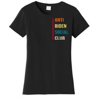 Anti Biden Social Club Pocket Logo Women's T-Shirt