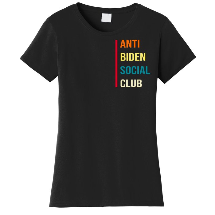 Anti Biden Social Club Pocket Logo Women's T-Shirt