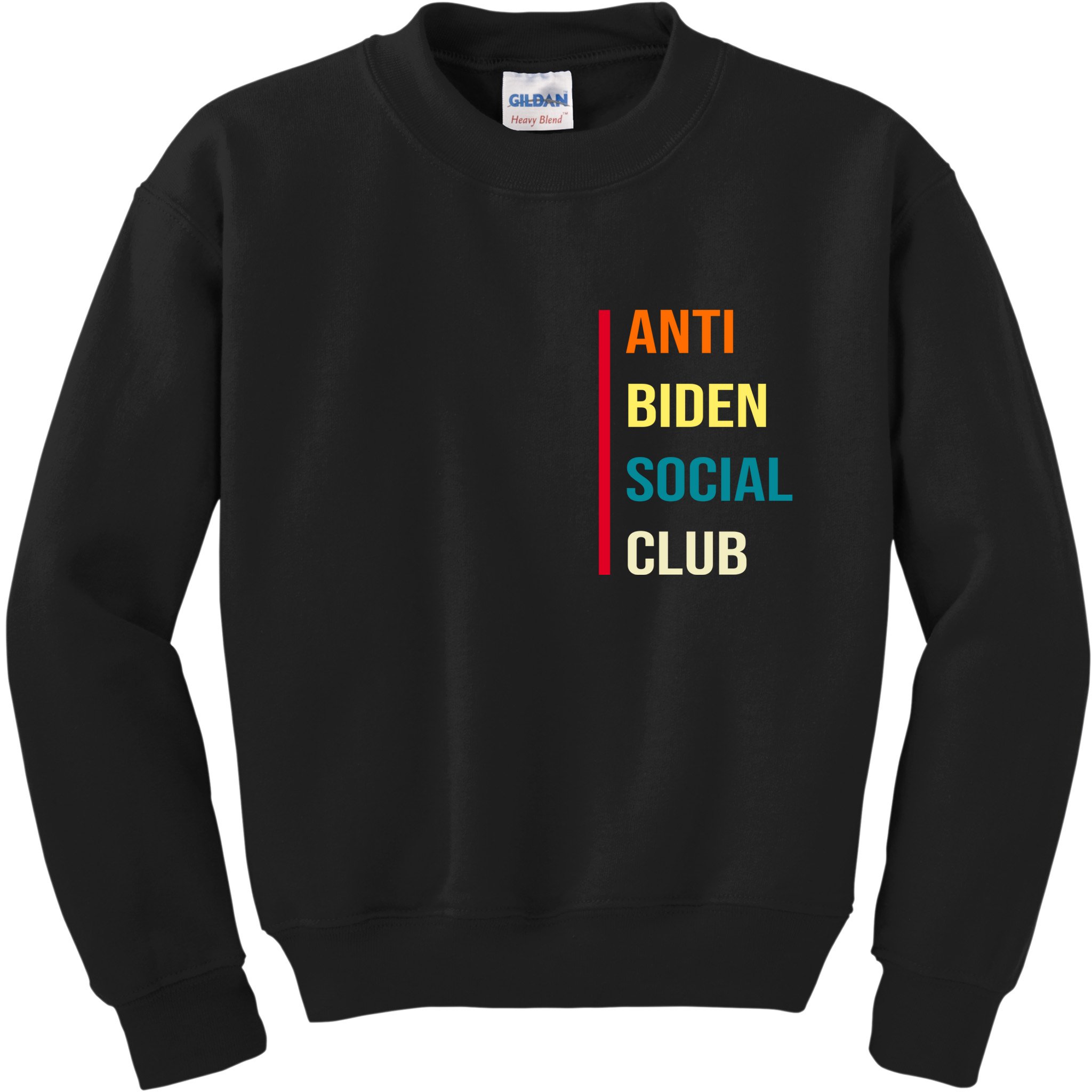 Anti Biden Social Club Pocket Logo Kids Sweatshirt