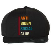 Anti Biden Social Club Pocket Logo Wool Snapback Cap