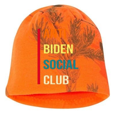 Anti Biden Social Club Pocket Logo Kati - Camo Knit Beanie