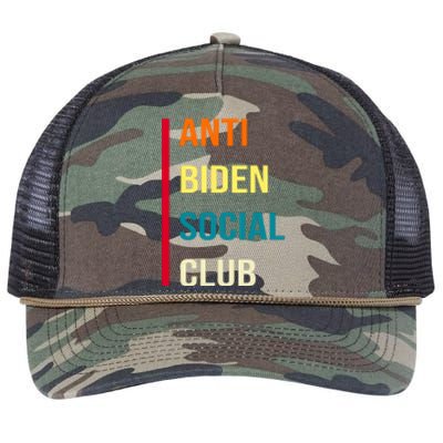 Anti Biden Social Club Pocket Logo Retro Rope Trucker Hat Cap