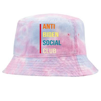 Anti Biden Social Club Pocket Logo Tie-Dyed Bucket Hat