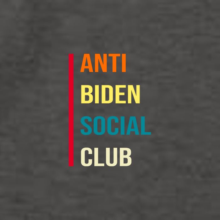Anti Biden Social Club Pocket Logo Vector Backpack