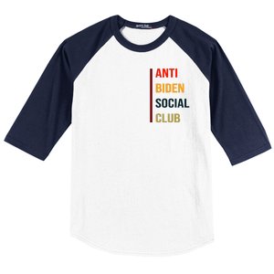 Anti Biden Social Club Pocket Logo Baseball Sleeve Shirt