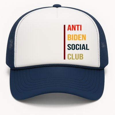 Anti Biden Social Club Pocket Logo Trucker Hat