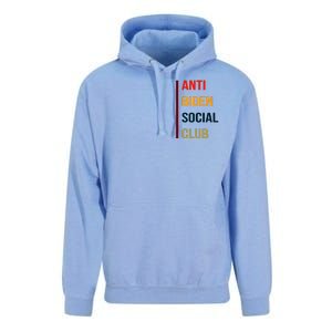 Anti Biden Social Club Pocket Logo Unisex Surf Hoodie