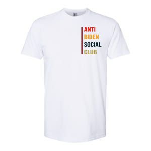 Anti Biden Social Club Pocket Logo Softstyle CVC T-Shirt