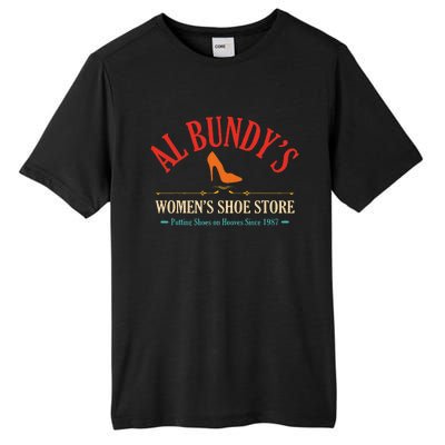 Al BundyS Shoe Store Putting Shoes Vintage Tall Fusion ChromaSoft Performance T-Shirt